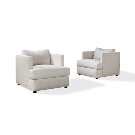 Thayer Coggin Design Classic 1107-103 Chair white fabric
