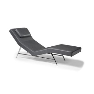 Thayer Coggin Fred 1231-400 Chaise gray leather
