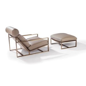 Thayer Coggin Cruisin' Lounge Chair bronze frame