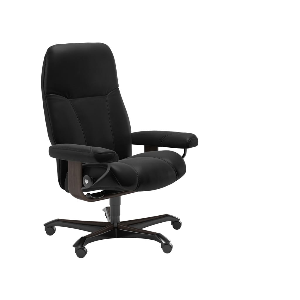 stressless consul officechair batickblack wenge