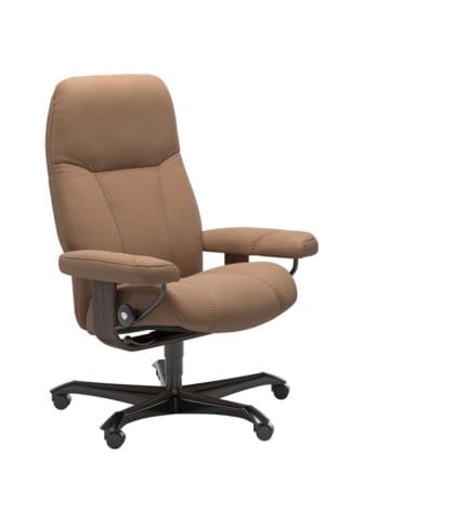 stressless consul officechair baticklatte wenge
