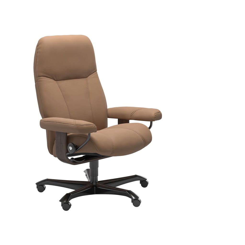 stressless consul officechair baticklatte wenge