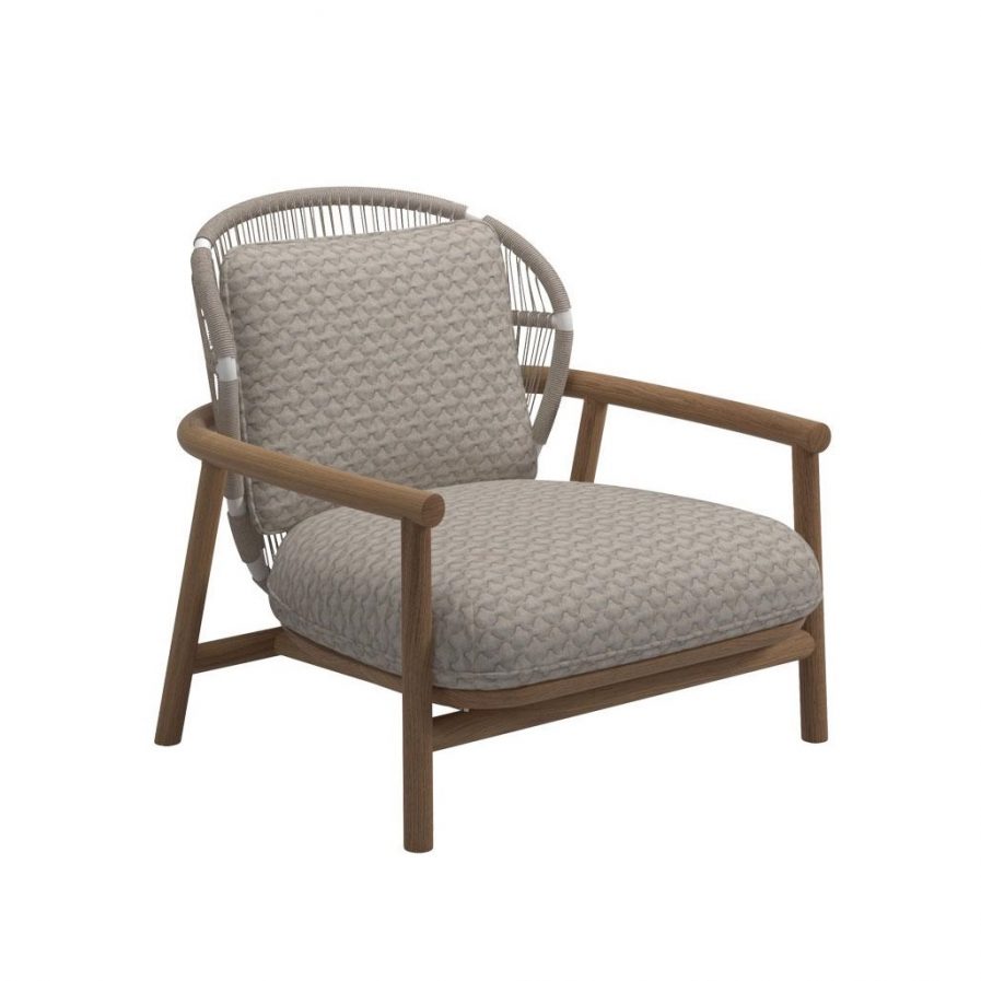 Gloster Fern-Low-Back-Lounge-Chair-White-Dune