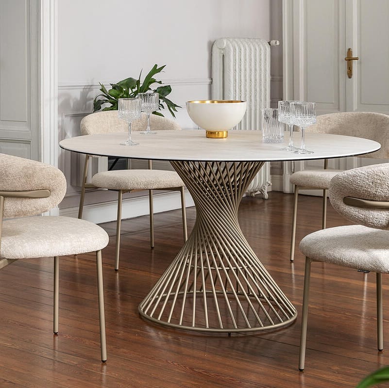 Calligaris Vortex round pedestal table CS4108