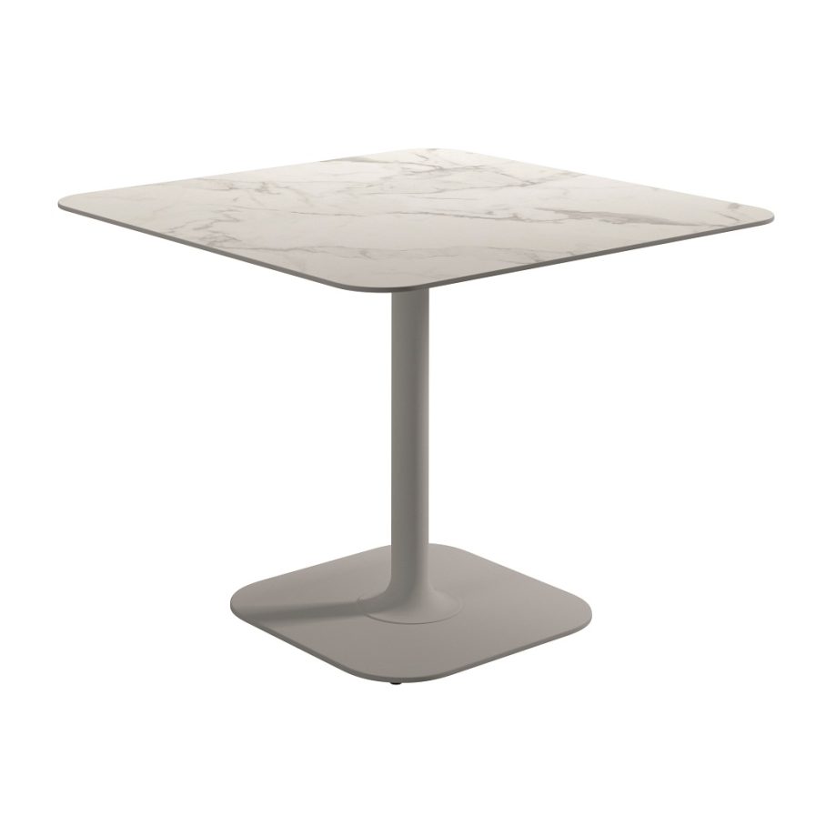 Grid 35.5 Square Dining Table - Bianco Ceramic Top (White)