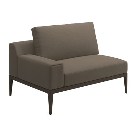 Grid Dining Sofa with Arm - Java (Blend Latte)