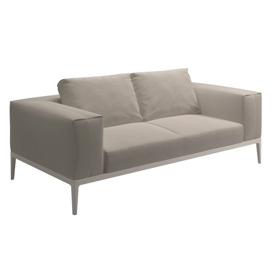 Grid Sofa - White (Blend Linen)