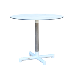 bastingage white polished concrete bistro table