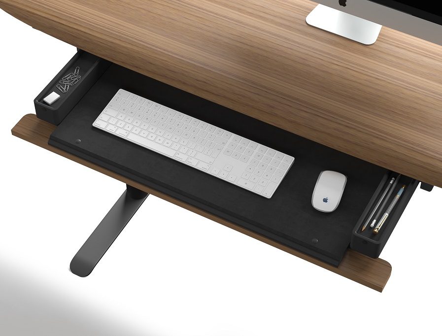 soma 6359 standing desk keyboard drawer bdi furniture walnut 2