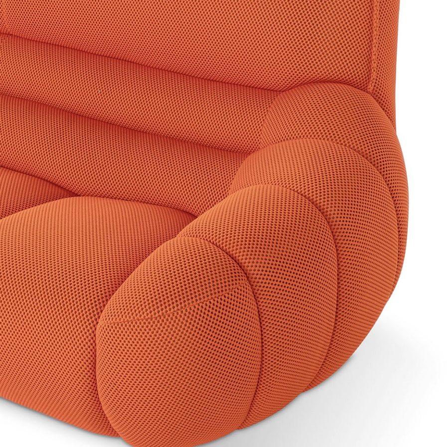 calia italia daisy modular sofa orange detail