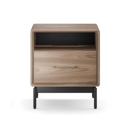 linq 9181 modern wood bedroom 22 side table bdi furniture walnut isolated 1