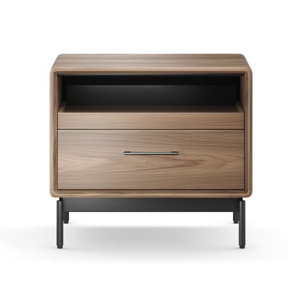 linq 9182 modern wood bedroom 28 side table bdi furniture walnut isolated 1