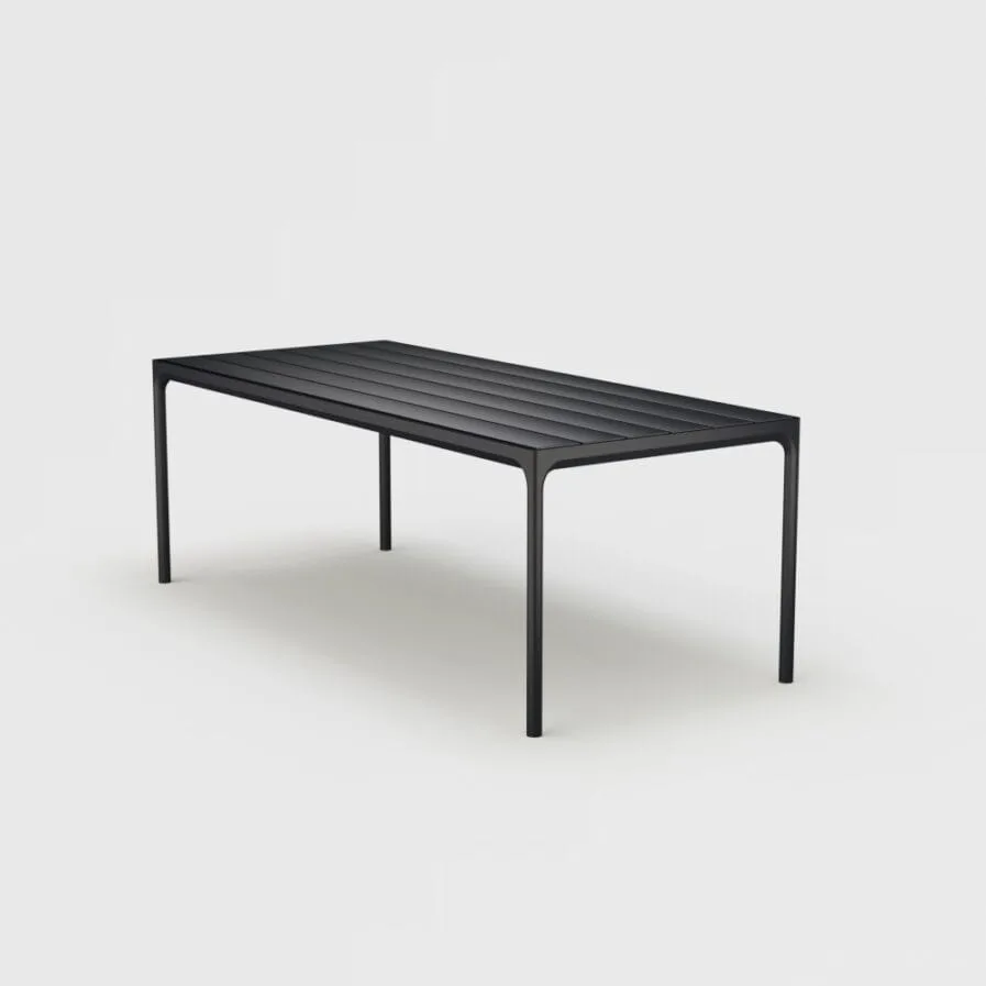 12403 2424 FOUR DINING TABLE 210x90 blackALU Houe