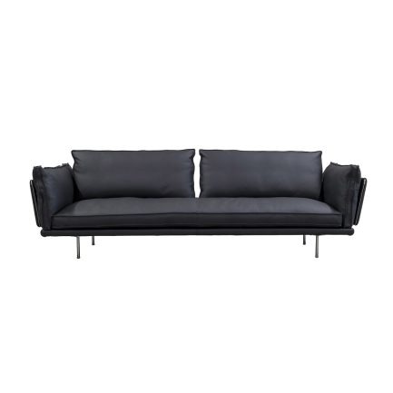cierre divine sofa black leather
