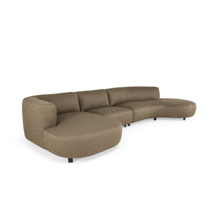 furninova vesta round sofa sectional olive green fabric