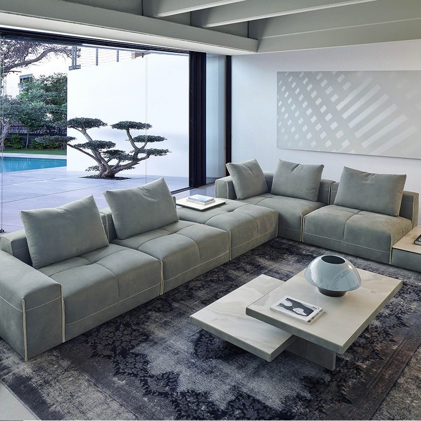 GAMMA PUZZLE leather modular sectional DandyCollection