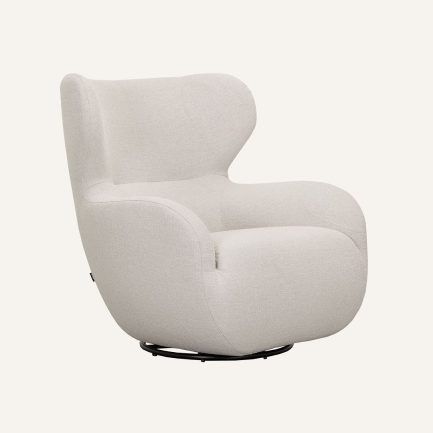 gingerjaratelier hub swivel chair white fabric