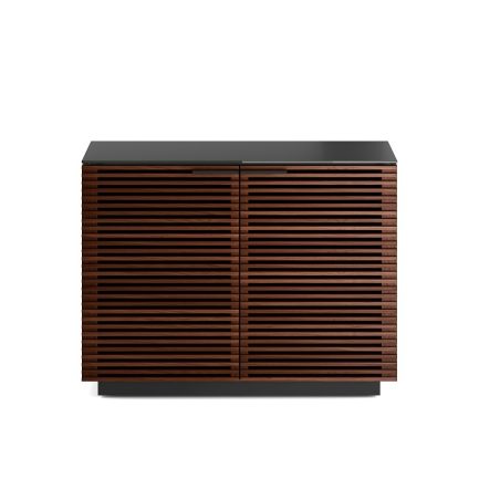 corridor storage cabinet 8108 BDI chocolate slatted cabinet with drawer 1