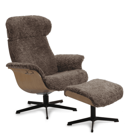 CONFORM timeout recliner sahara sheepskin walnut