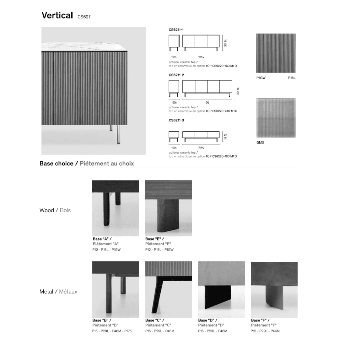 CALLIGARIS vertical cabinet specs
