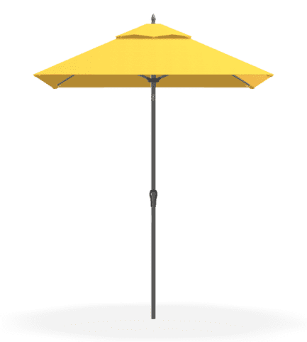 Frankford Monterey 6.5 Square Umbrella 4 8 2025 Yellow (Brushed Silver)