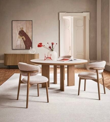 SANDY round ceramic table calligaris gingerjar vancouver