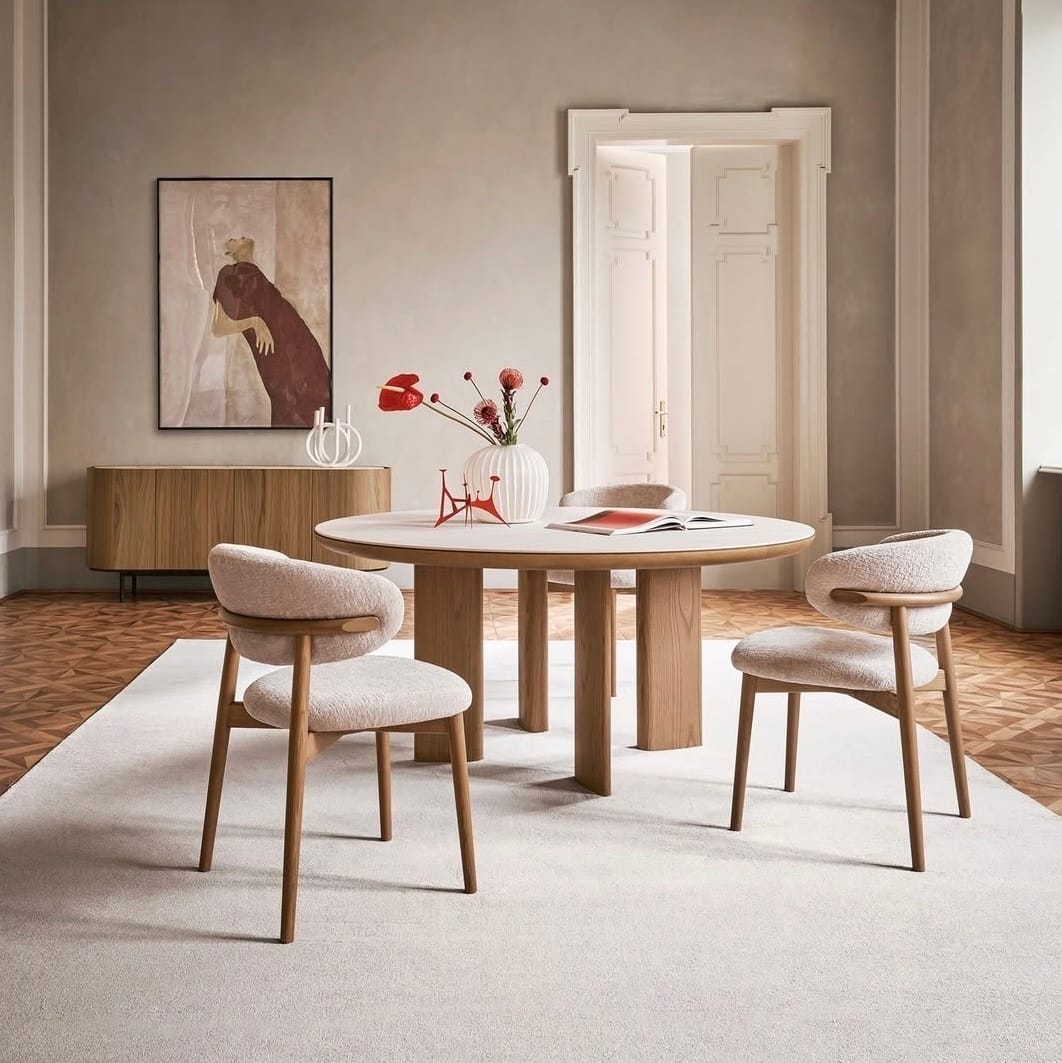 SANDY round ceramic table calligaris gingerjar vancouver