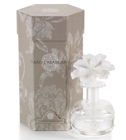 zodax porcelain diffuser white hibiscus gingerjar vancouver