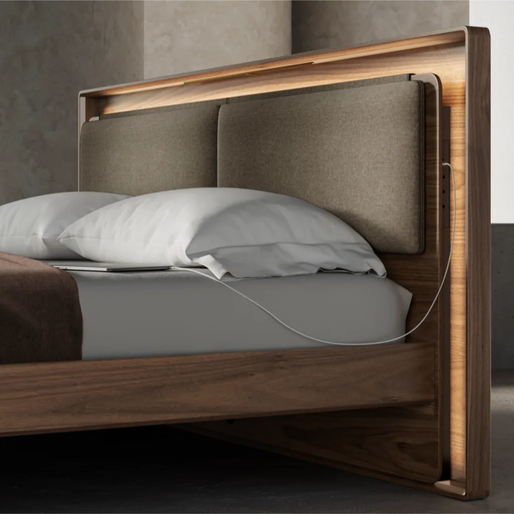 Contour Headboard Cushion 9669 King Pecan LINQ WL 1