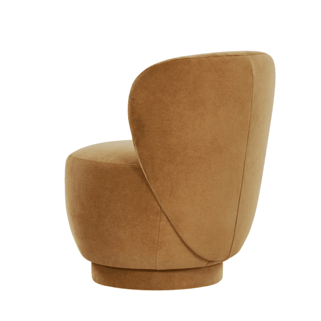 loren swivel armchair mustard
