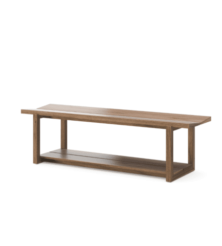kava 9600 modern wood bench BDI walnut isolated 2