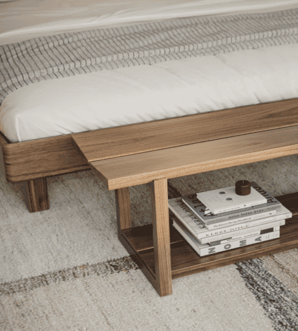 kava 9600 modern wood bench BDI walnut lifestyle 1