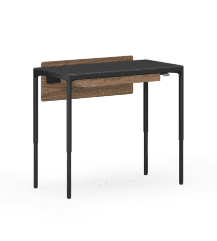 luma office lift compact desk 6761 BDI with Drawer 6769 + Small Adjustable Back Panel 6766 (Down) Standing BL 1