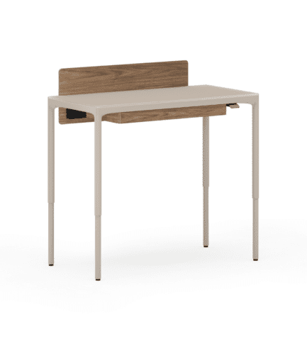 luma office lift compact desk 6761 BDI with Drawer 6769 + Small Adjustable Back Panel 6766 (Up) Standing DU 3