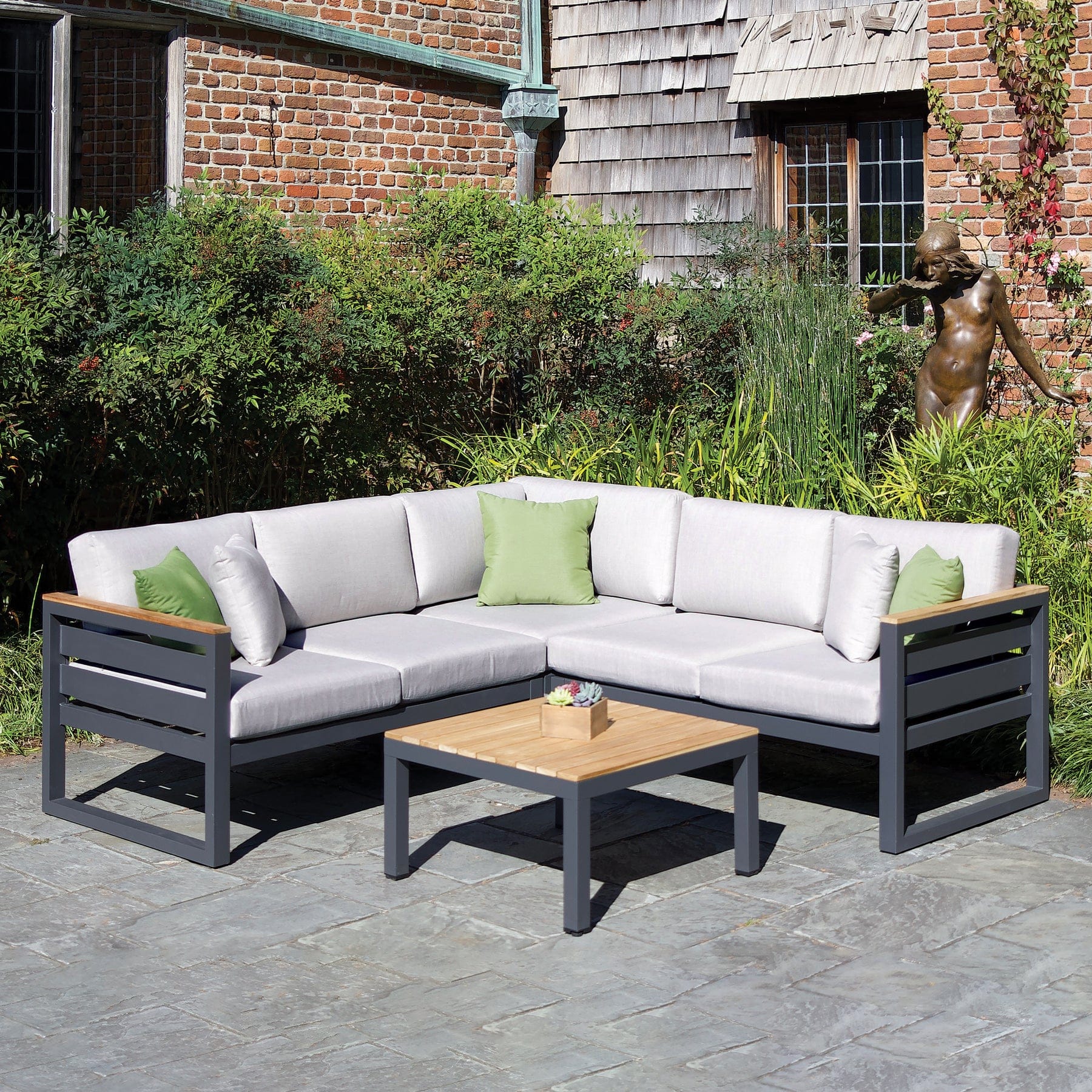 kettler elba 90 CornerSectional CastSilver