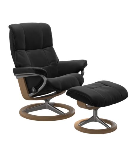 stressless mayfair signature recliner palomablack alu oak