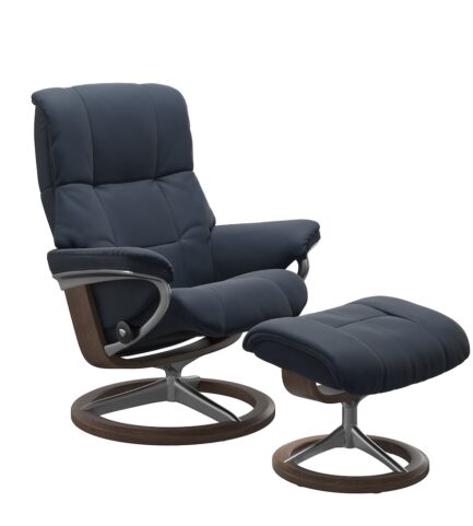 stressless mayfair signature recliner palomaoxfordblue alu walnut