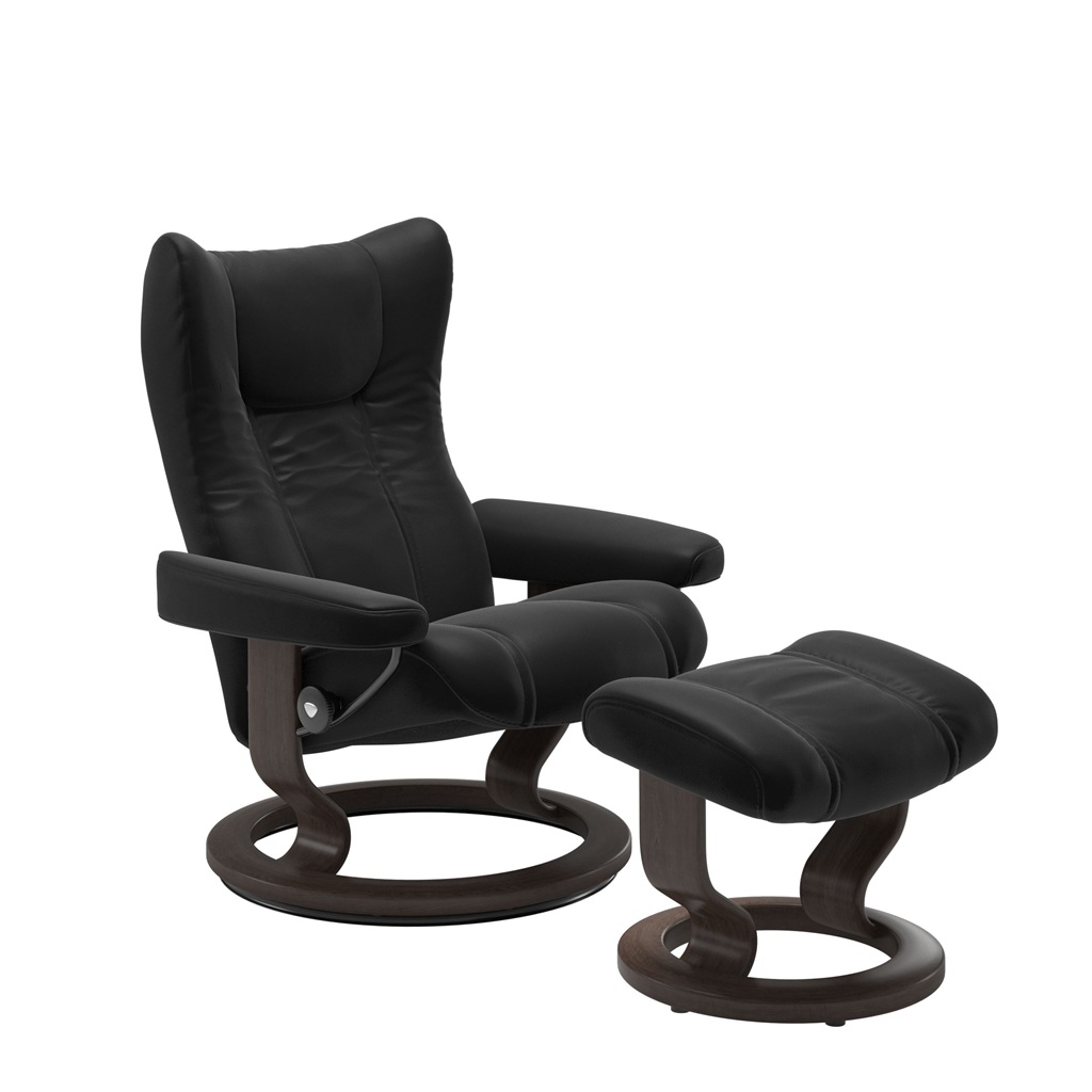 stressless wing classic recliner palomablack wenge