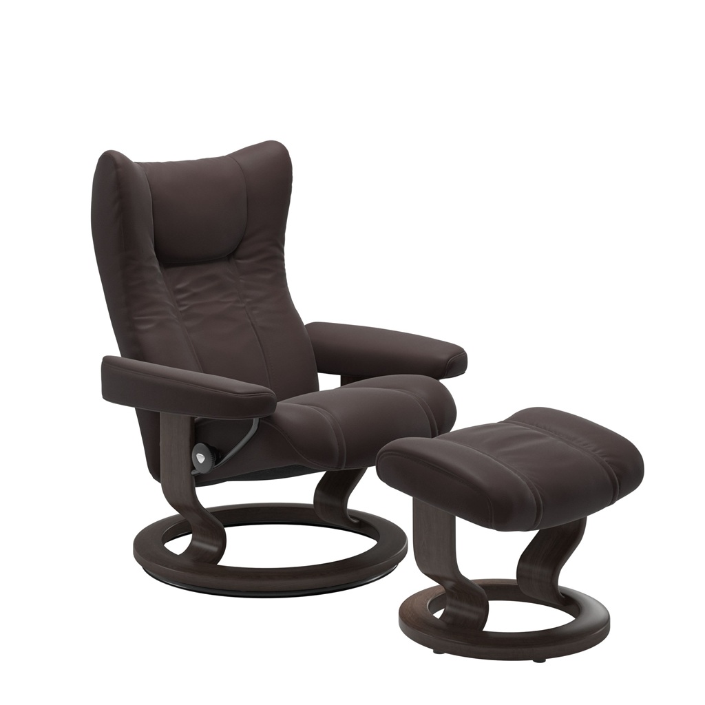stressless wing classic recliner palomachoclate wenge
