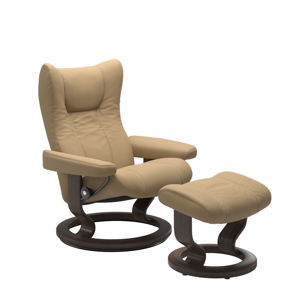 stressless wing classic recliner palomasand wenge