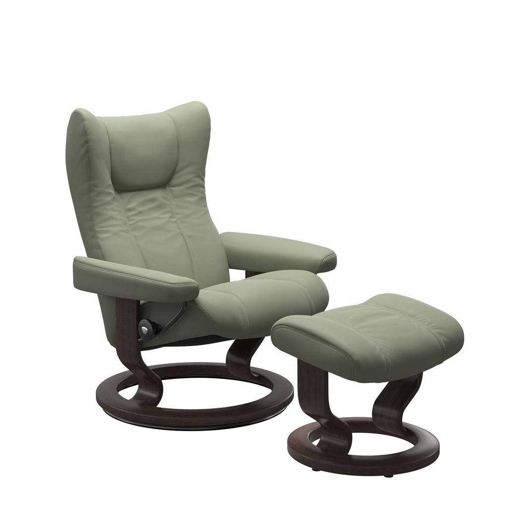 stressless wing classic recliner palomashadowgreen wenge