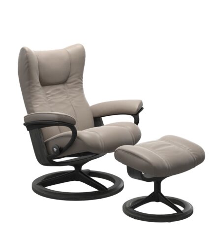 wing signature recliner palomadarkmushroom matteblack gray
